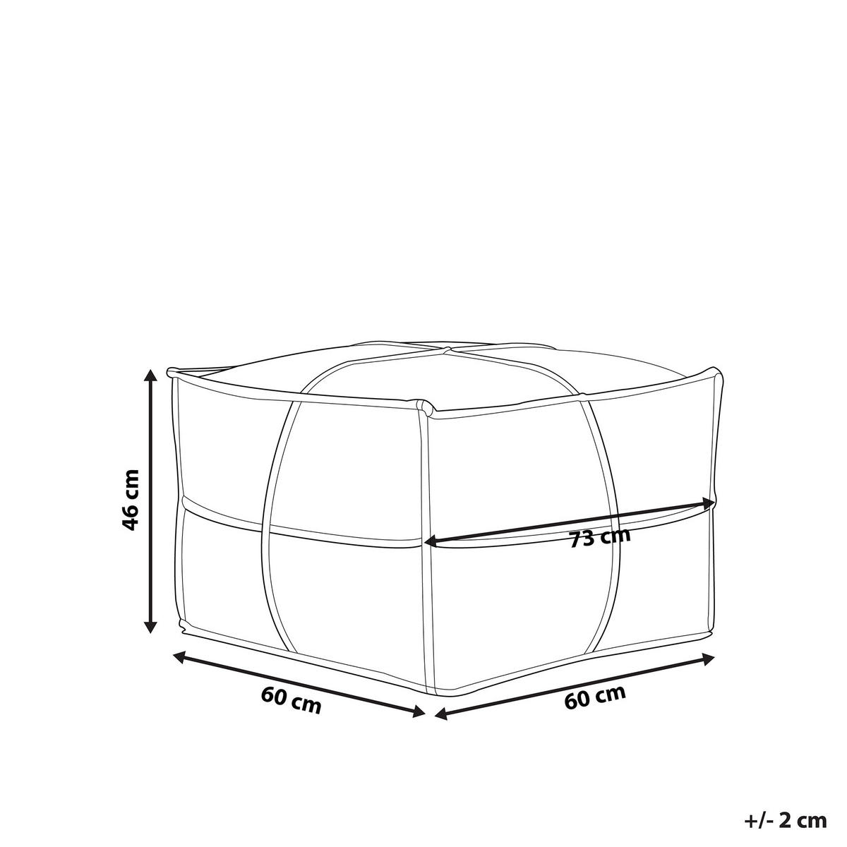 POUF Bori 73/73/46 cm - Braun, Kunststoff (73/46/73cm) - Beliani