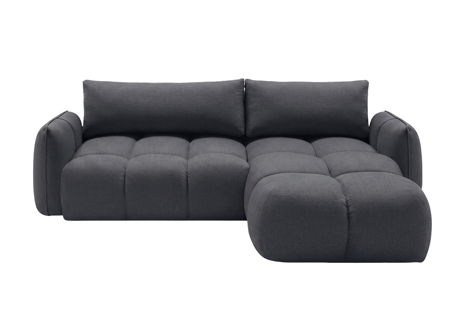ECKSOFA L-Form Mit Schlaffunktion, Nexi, Graphit, Rechts, BELVEDER L - Graphitfarben, Holz (250/168cm) - Kaiser Möbel