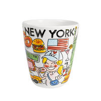BECHER Blond City Icon New York in Bunt - 350 ml - Multicolor, Keramik (0.35L) - Blond Amsterdam