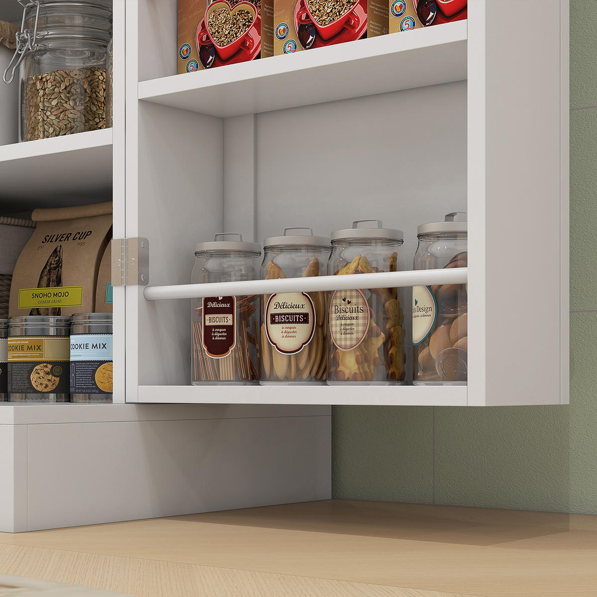 MEHRZWECKSCHRANK DE-11136 Verstellbare Böden Weiß - Weiß, Holzwerkstoff (35/166/60cm) - ComfortXL