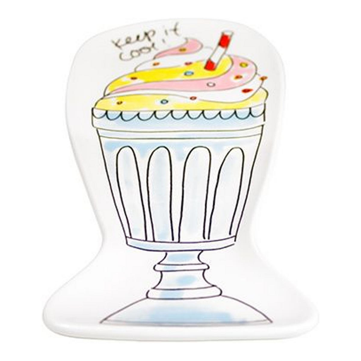 TELLER 3D Milkshake in Bunt - 24 x 10cm - Multicolor, Keramik (24/10/1.6cm) - Blond Amsterdam