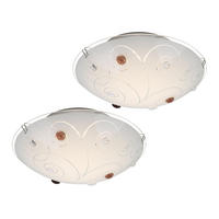 LED DECKENLEUCHTE INKA Weiß Glas - Weiß, Glas (25/25/7.5cm) - Globo Lighting