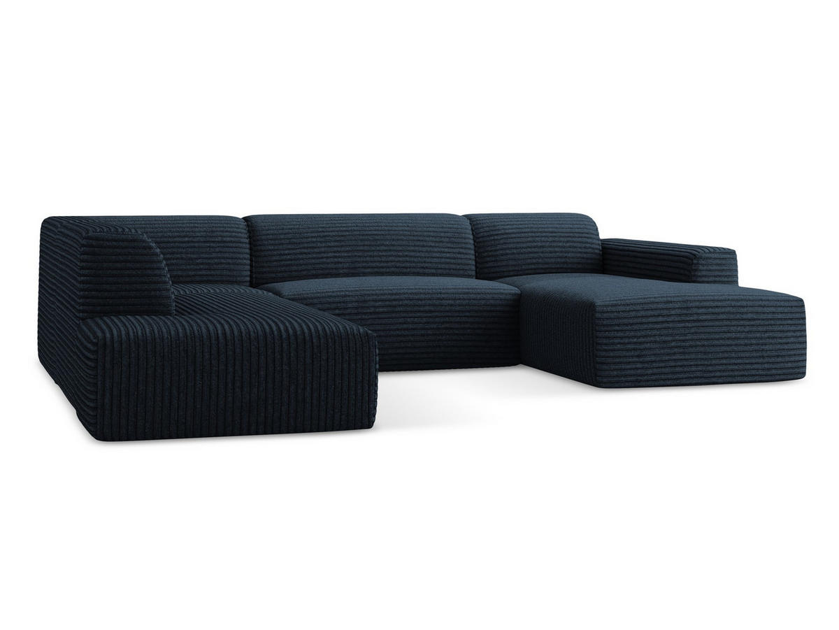 POUF Samt Stoff Grün - Dunkelgrün/Schwarz, Holzwerkstoff/Kunststoff (75/37/75cm) - Makamii