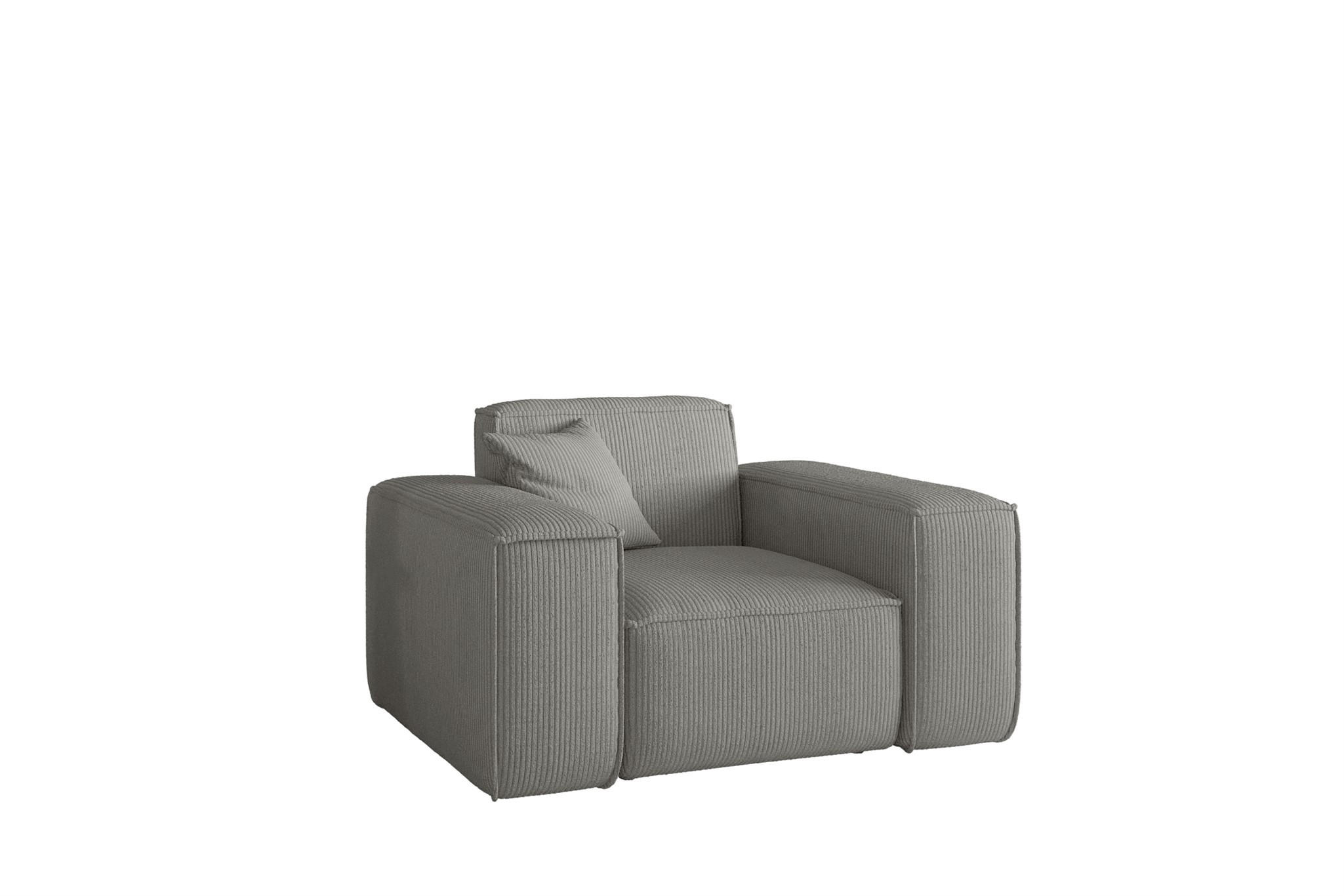 Fun Möbel Sessel Grau 121x73x88 cm