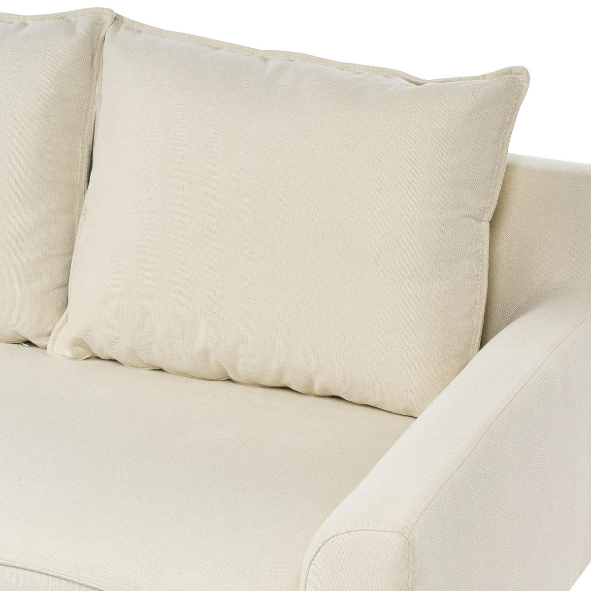 ROHOVÁ POHOVKA 3-místná Látka Světle béžová levostranná Elvenes - béžová, textil (206/140cm) - Beliani