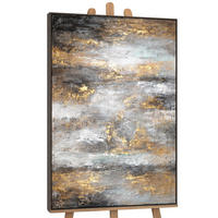 GEMÄLDE Milchstraße III Schattenfugenrahmen Grau 120x80 cm - Grau, Holz (120/80cm) - YS-art gallery