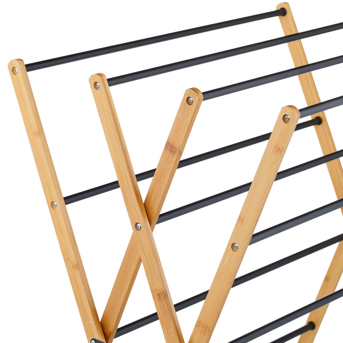 SUŠIAK na prádlo - viacfarebná, kov/drevo (70/93/62cm) - Relaxdays