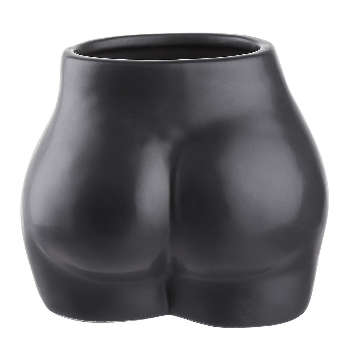 BLUMENTOPF/VASE (4er Set) Boody - Schwarz, Stein (15cm) - Butlers