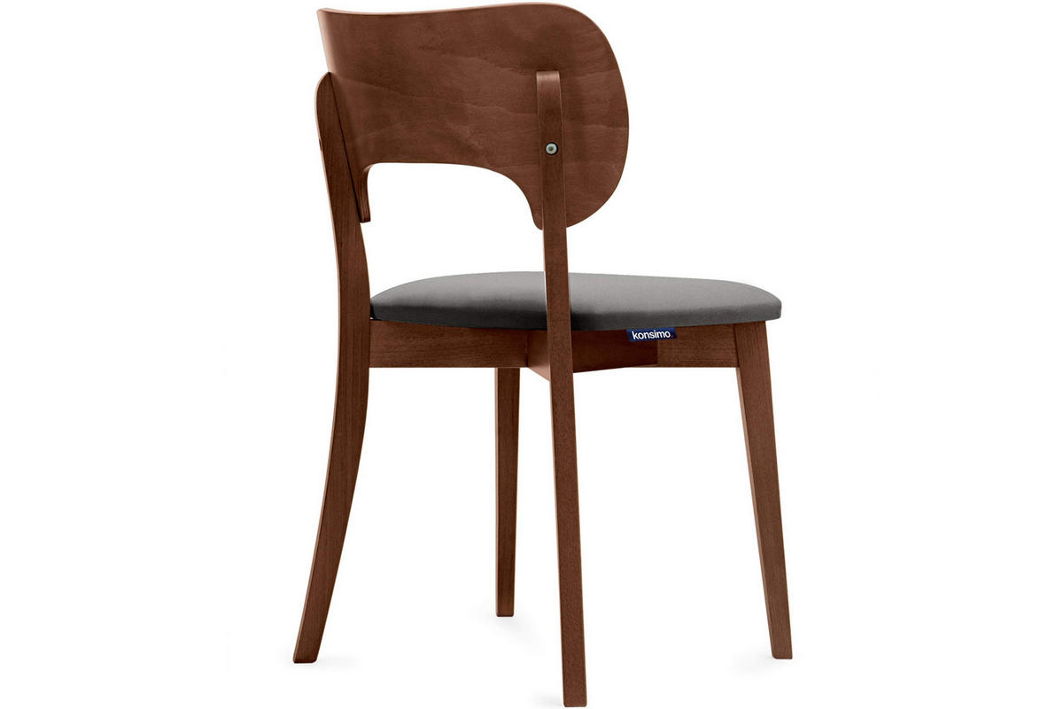 ESSZIMMERSTÜHLE LYCO (2er-Set), grau / Walnuss mittel - Walnussfarben/Grau, Holz/Buchenholz (47/81/45cm) - KONSIMO®