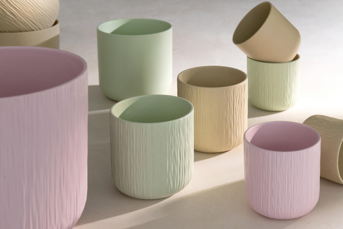 BLUMENTOPF GEN - Keramik - Beige - XL - 2er Set - Ø 20,5 cm - Beige, Keramik (20.5/20cm) - J-Line