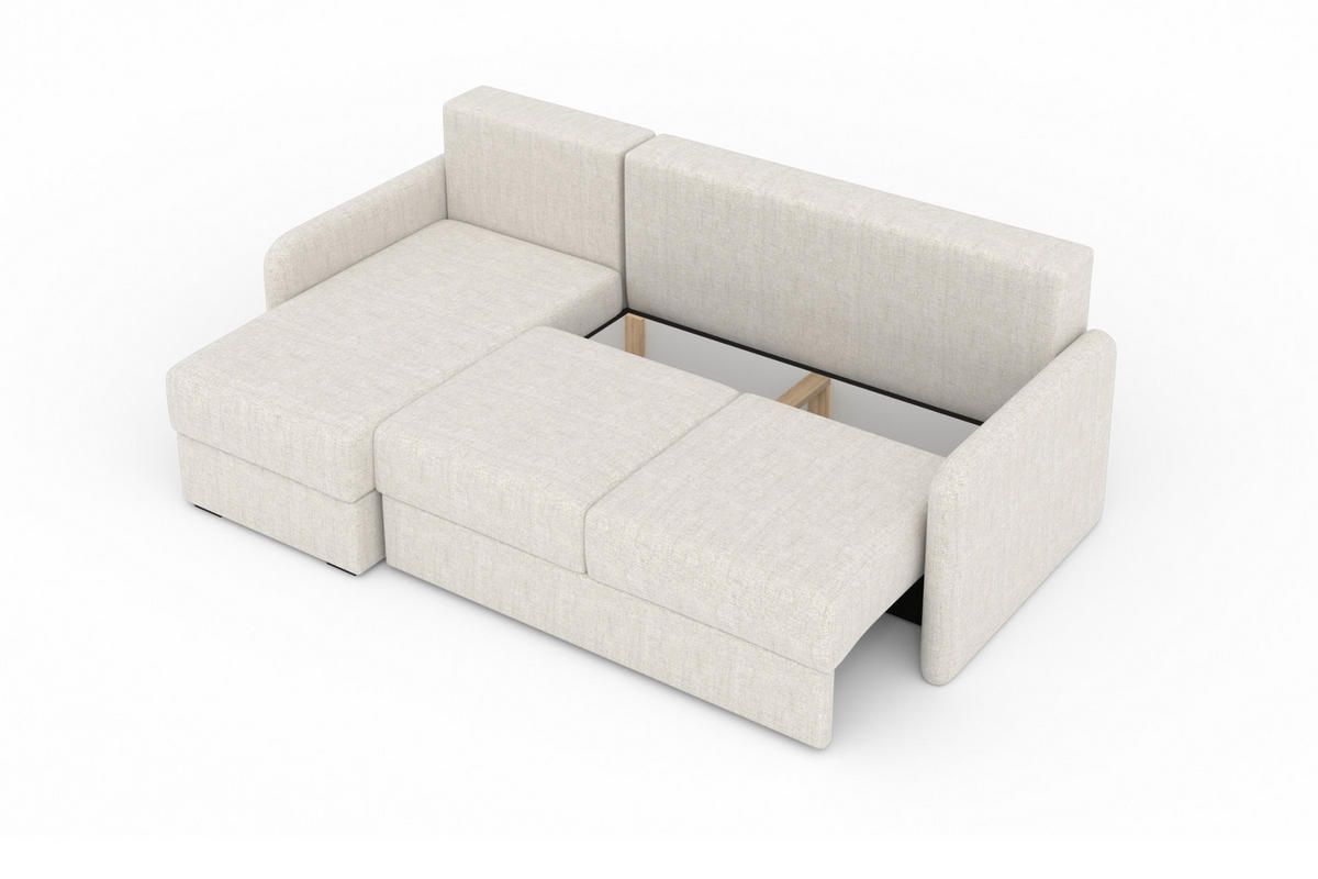 ECKSOFA BIANCO 215 cm breit in Stoff Anthrazit links - Anthrazit, Holzwerkstoff/Textil (215/145cm) - Deine Möbel 24