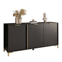 KOMMODE LARETTO 153 cm 3D anthrazit - Schwarz, Holzwerkstoff (153/75.4/40cm) - Lookway