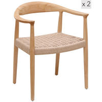 STUHL 2er-Set Holz Braun - Braun, Holz (64/72/53cm) - Nordlys