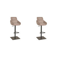 BARHOCKER Beauty Taupe 58,5/52/88 cm 2er-Set - Taupe, Textil (52/88/58.5cm) - LABEL51