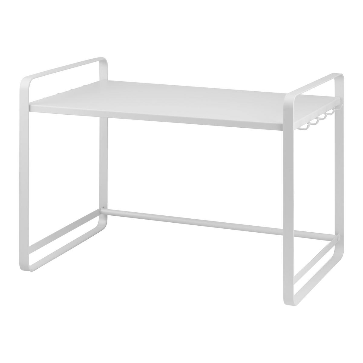 MIKROWELLENREGAL, weiß, Metall - Weiß, Metall (56/39.5/38cm) - bremermann