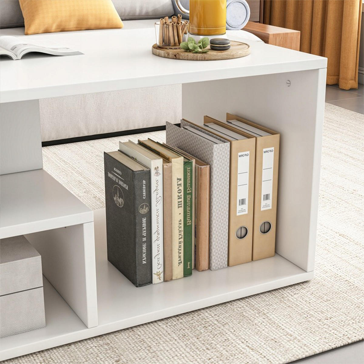 COUCHTISCH, weiß 90/43/51 cm - Weiß, Holzwerkstoff (43/90/51cm)