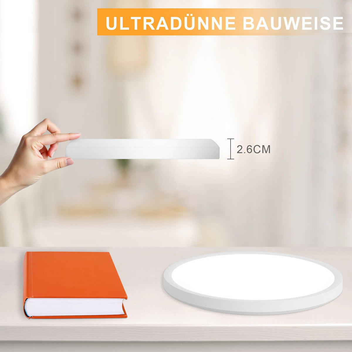 LED-DECKENLEUCHTE Maksymchuk 30/30/2.6 cm - Weiß, Kunststoff (30/30/2.6cm) - Nettlife