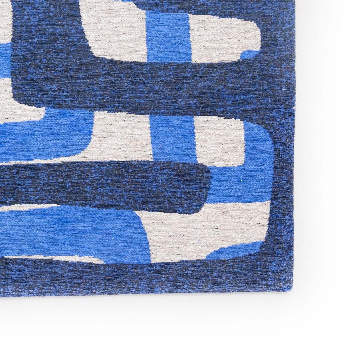 TEPPICH Ultramarine Craft Kuba 240/340 cm - Blau, Naturmaterialien/Textil (240/340cm) - Louis De Poortere