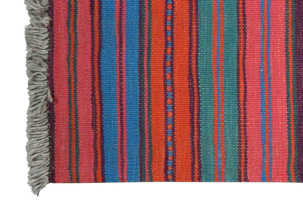HANDWEBTEPPICH Kelim Gashgai Mehrfarbig 200/60 cm Schurwolle - Multicolor, Textil (60/200cm) - Looma