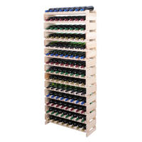 WEINREGAL VINOTECA FLEX PRO HxBxT 191x84x28cm 112 Flaschen auf 14 Ebenen Natur unbehandelt - Naturfarben, Holz (84/191/28cm) - PROREGAL