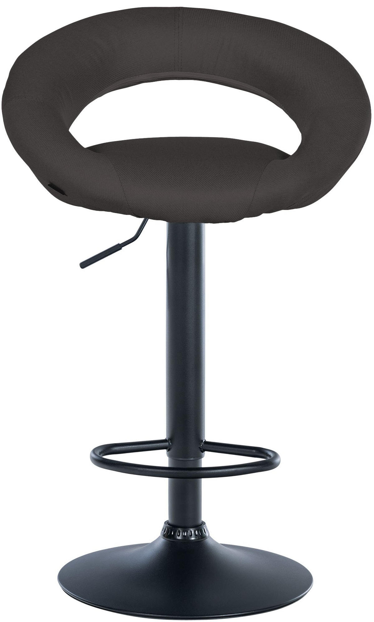 BARHOCKER Stoff dunkelgrau - Dunkelgrau/Schwarz, Textil/Metall (52/77/47cm) - CLP