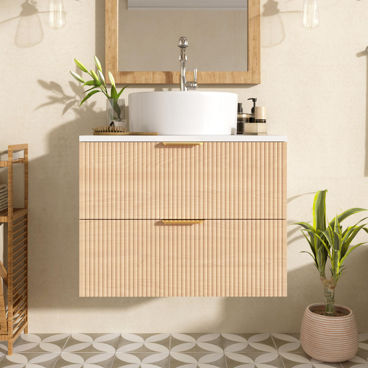 WASCHTISCH Naturfarben 60/45/60 cm - Naturfarben, Holz (60/60/45cm) - PANGIVO