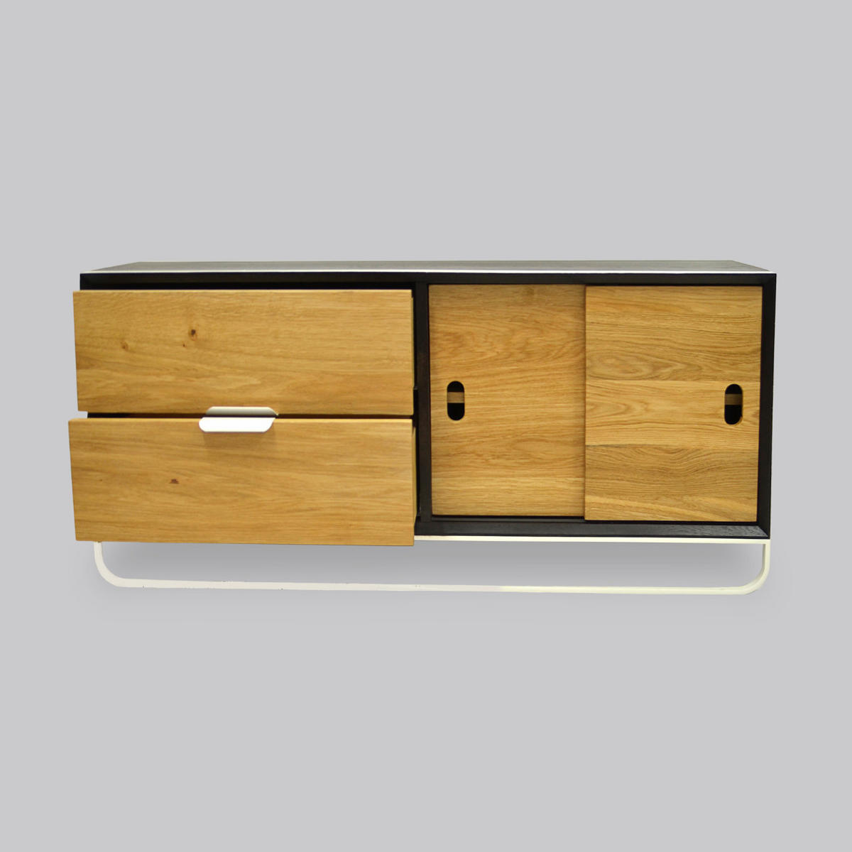 HOLZGEFERTIGTE TV-Kommode für das Wohnzimmer DENIS - Eichefarben, Holz (120/55/35cm) - Rawood Furniture