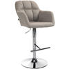 BARHOCKER Stoff taupe - Taupe/Chromfarben, Textil (57/97/59cm) - CLP