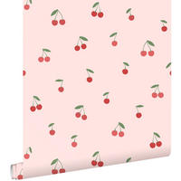 TAPETE Kirschen 50 x 900 cm - Pink, Papier (50/0.1cm) - ESTAhome