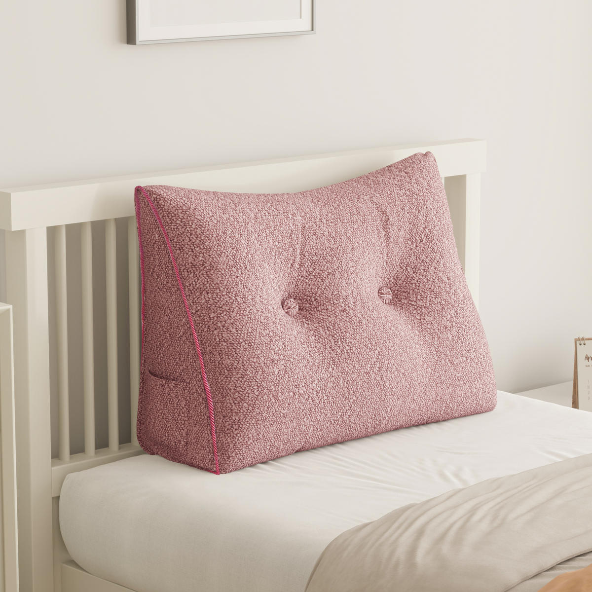 RÜCKENKISSEN Plüsch Rosa 60 cm - Altrosa, Textil (50/60cm) - Vercart