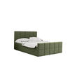 BOXBETT mit Bettkasten und Matratze Topper HANA Stoff Matt Velvet Olive 120x200 cm H2-Pocket - Olivgrün, Holz/Textil (120/200cm) - Kaiser Möbel