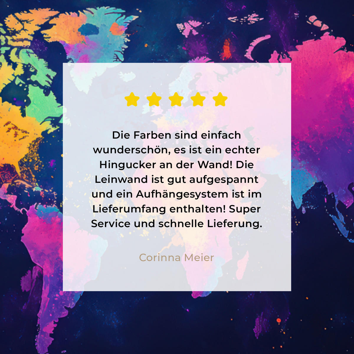 LEINWANDBILD Weltkarte - Bunt - Graffiti 60x80 cm - Multicolor, Textil (60/80cm) - MuchoWow