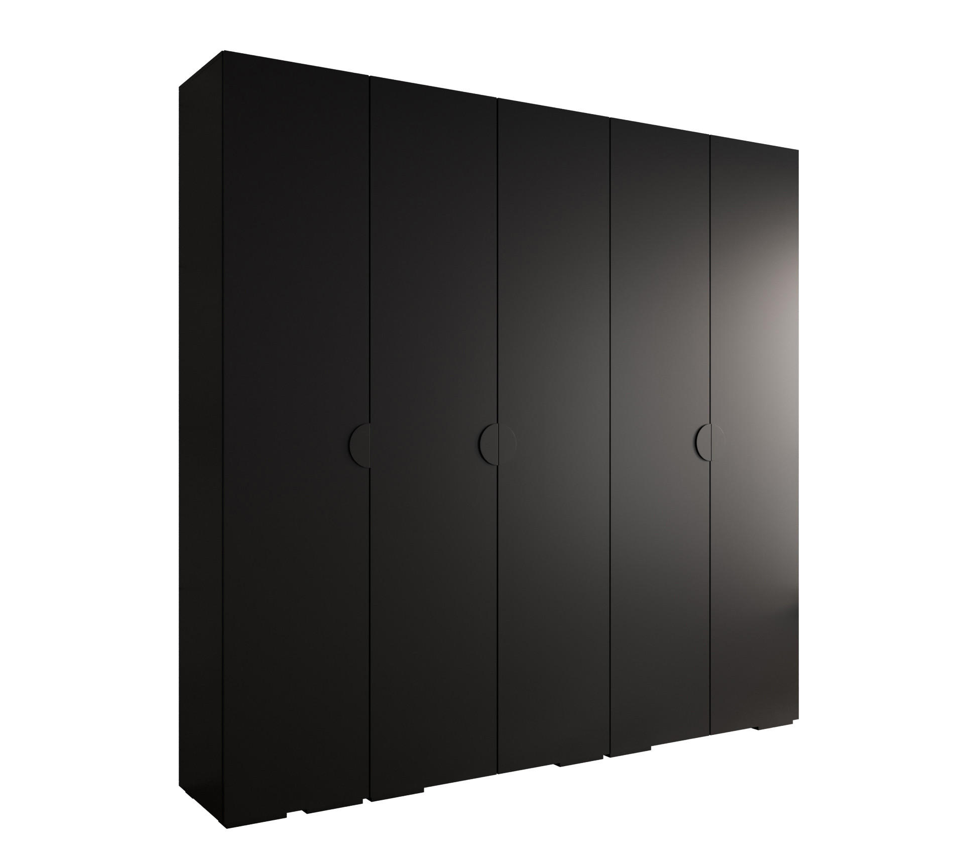 Abiks Möbel Drehtürenschrank Schwarz 250x236.7x47 cm