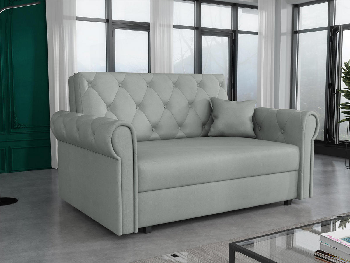 SCHLAFSOFA Viva Roma II - Schwarz/Grau, Holz/Textil (148/85/98cm) - MIRJAN24