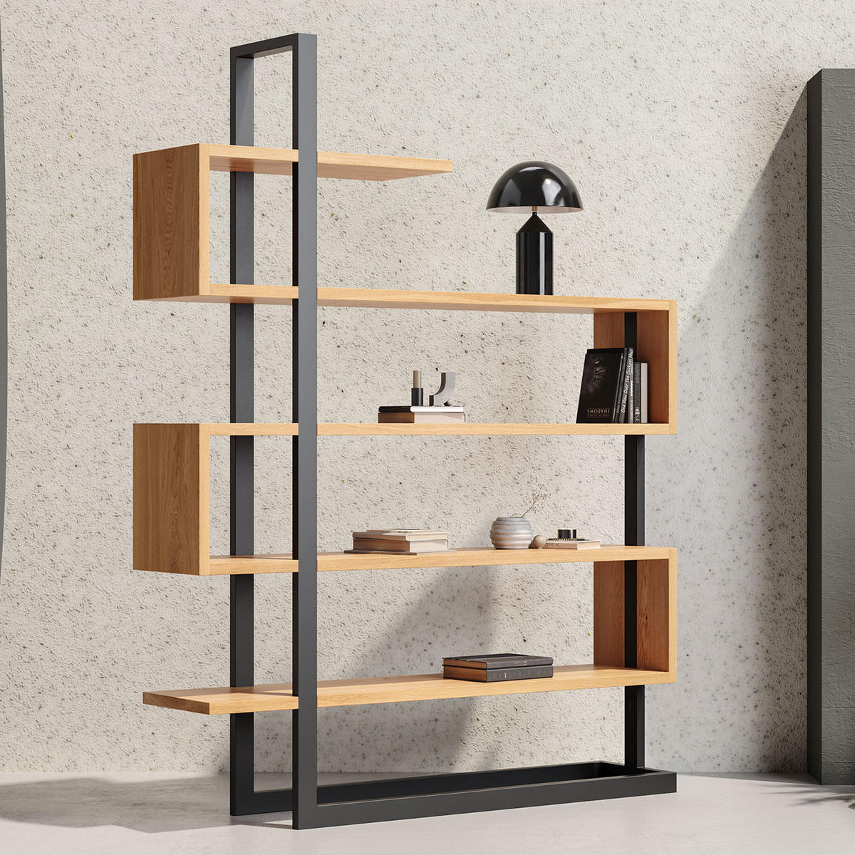 REGAL Veer aus massivem Eichenholz - Eichefarben/Naturfarben, Holz (160/210/35cm) - Danzz