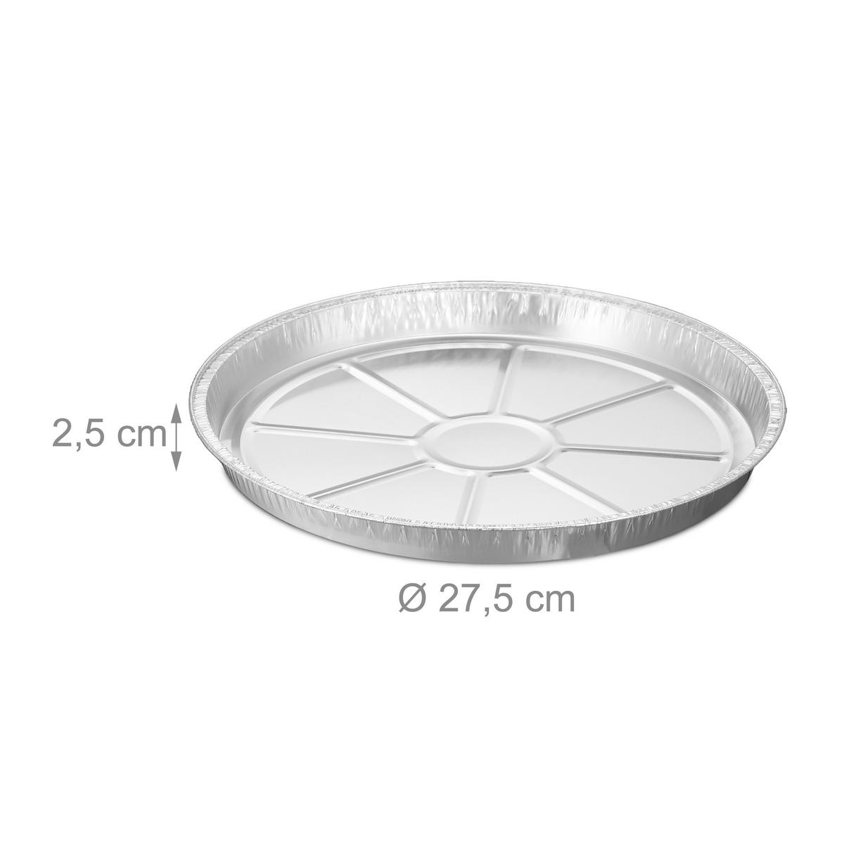 50xALUSCHALEN - Silberfarben, Metall (27.5/27.5/2.5cm) - Relaxdays