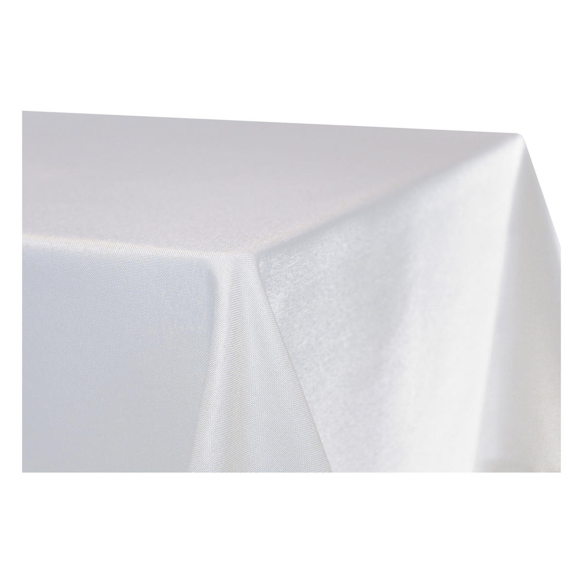 TISCHDECKE Leinenoptik 110/180 cm eckig Weiß - Weiß, Textil (110/180cm) - TiborTex