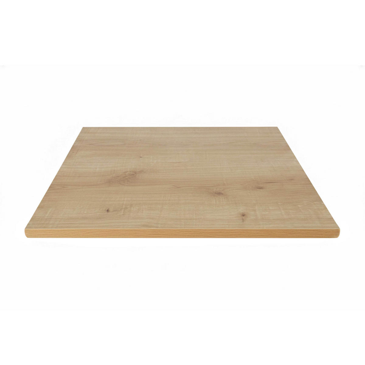 TISCHPLATTE quadratischer 60 cm, Hellholz - Eichefarben/Braun, Holzwerkstoff (70/70/2cm) - Oviala