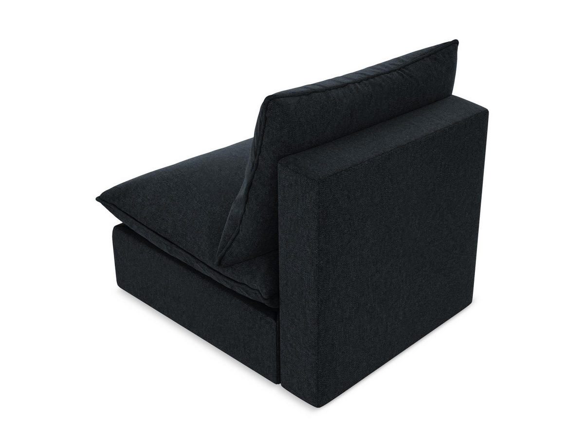 SOFAELEMENT Samt Stoff Blau - Blau/Schwarz, Holzwerkstoff/Kunststoff (75/77/90cm) - Makamii
