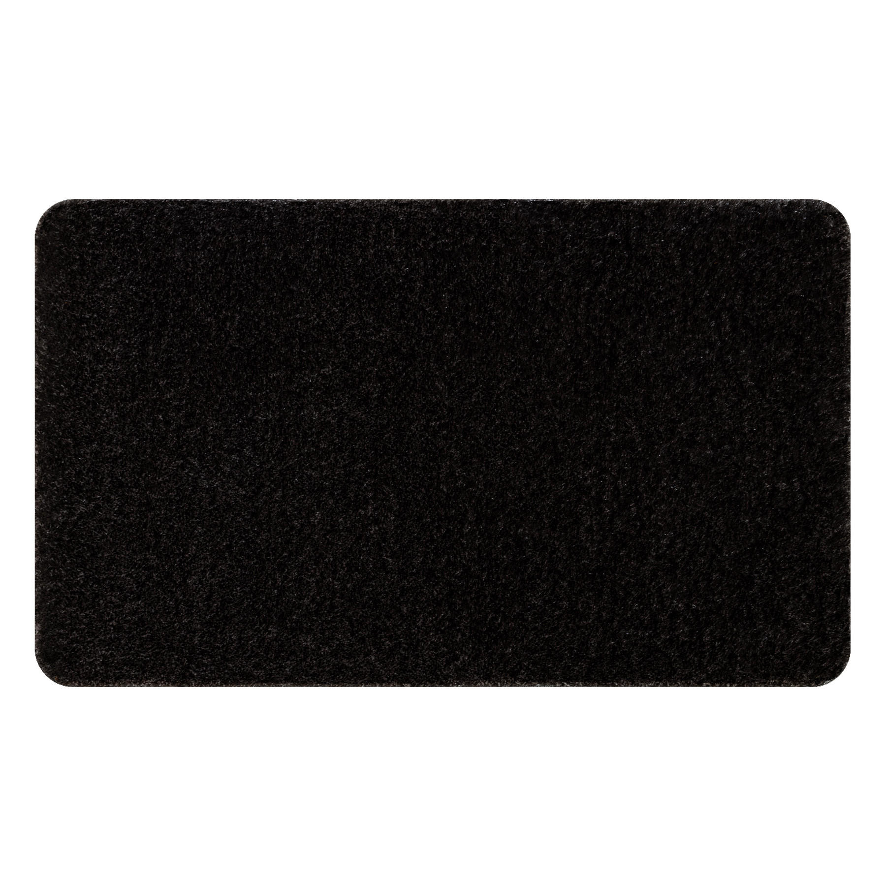 BADLÄUFER SANTA, eben, 60/100 cm - Schwarz, Textil (60/100cm) - rugsX