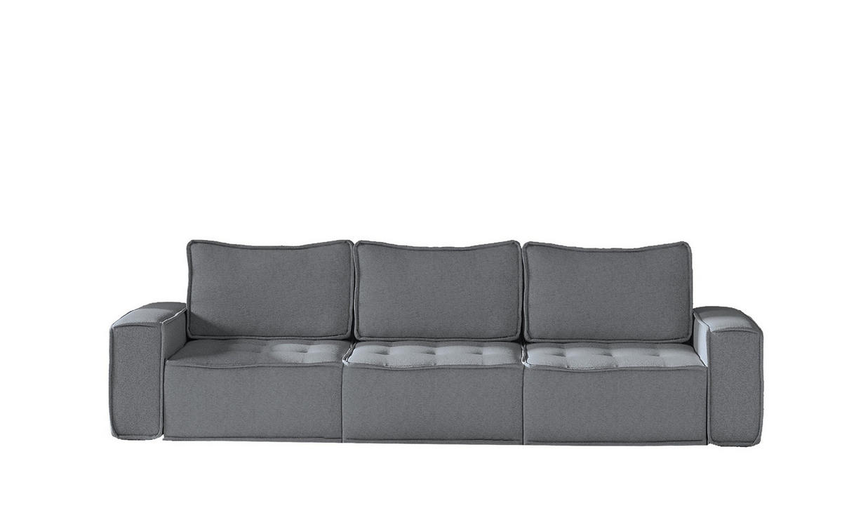 SOFA Sande In Alpine - Anthrazit, Holzwerkstoff/Textil (292/85/90cm) - Fun Möbel