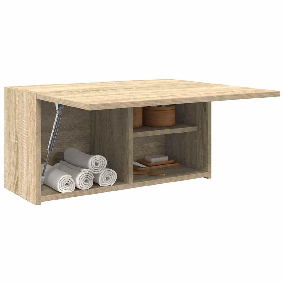 BAD-WANDSCHRANK Sonoma-Eiche 60/25/30 Cm Holzwerkstoff - Hellbraun, Holzwerkstoff (25/30/60cm) - vidaXL
