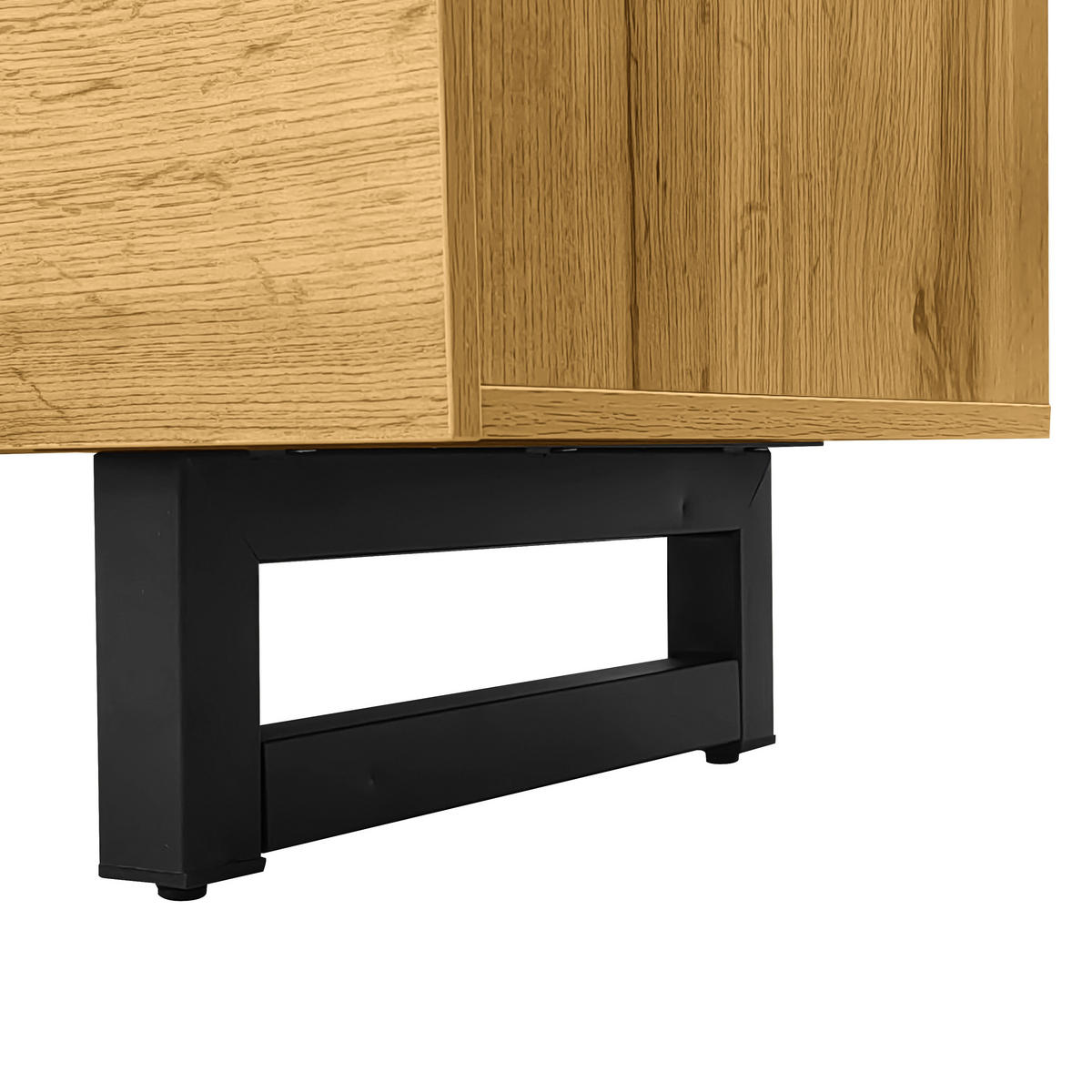 TV Lowboard 170x36x42 cm, Colorblock, 3 Türen, 2 Fächer - Braun, Holz (170/42/36cm)