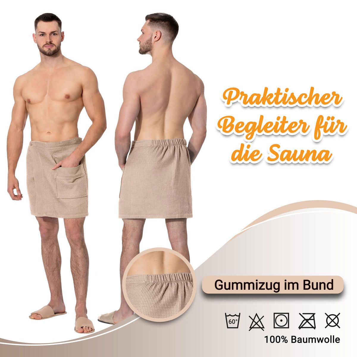 BADEMANTEL, Einheitsgröße, 100% Baumwolle, Grau - Grau, Textil (Einheitsgrößenull) - Zollner
