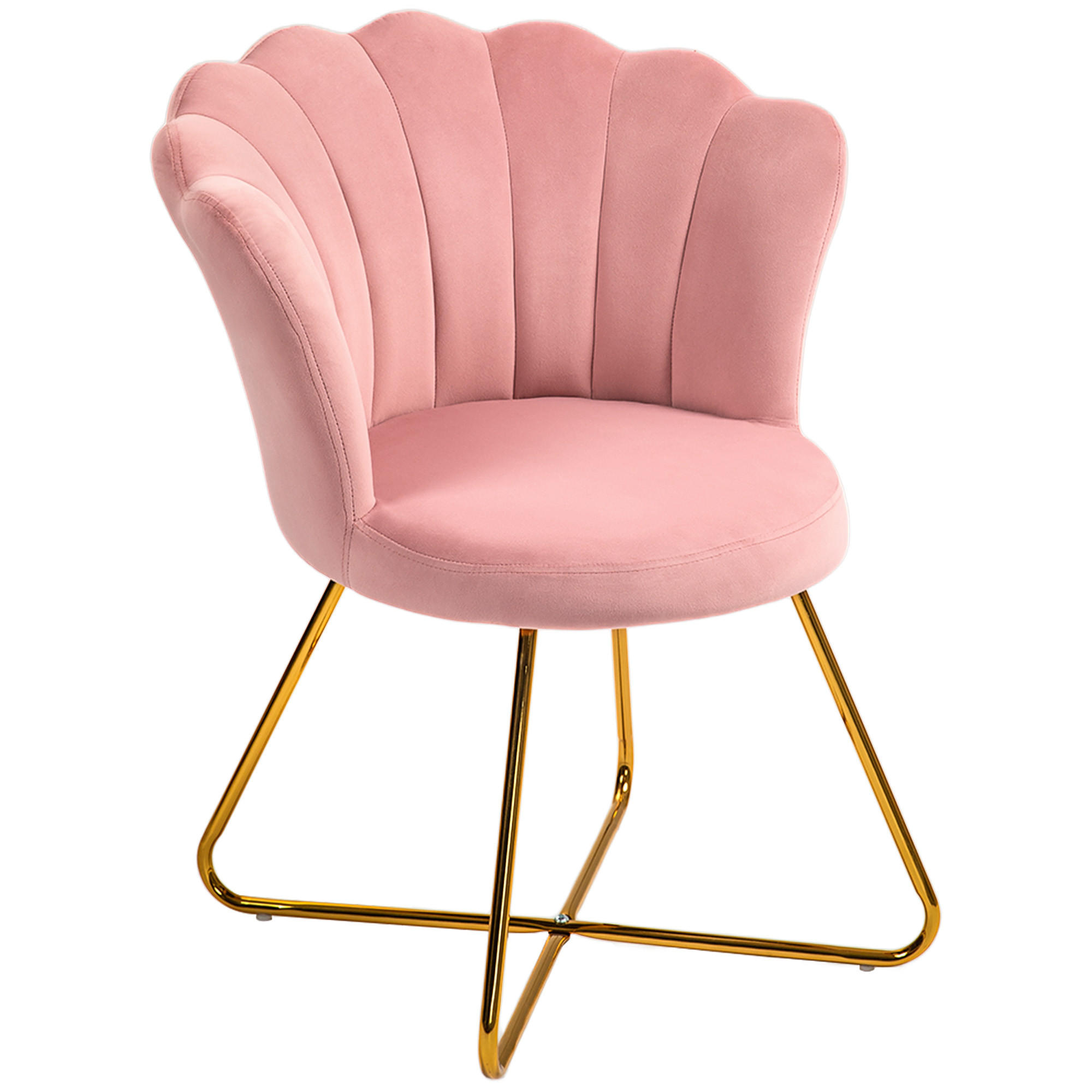 SESSEL mit Rückenlehne, Rosa - Rosa, Metall (64/80/69cm) - HOMCOM