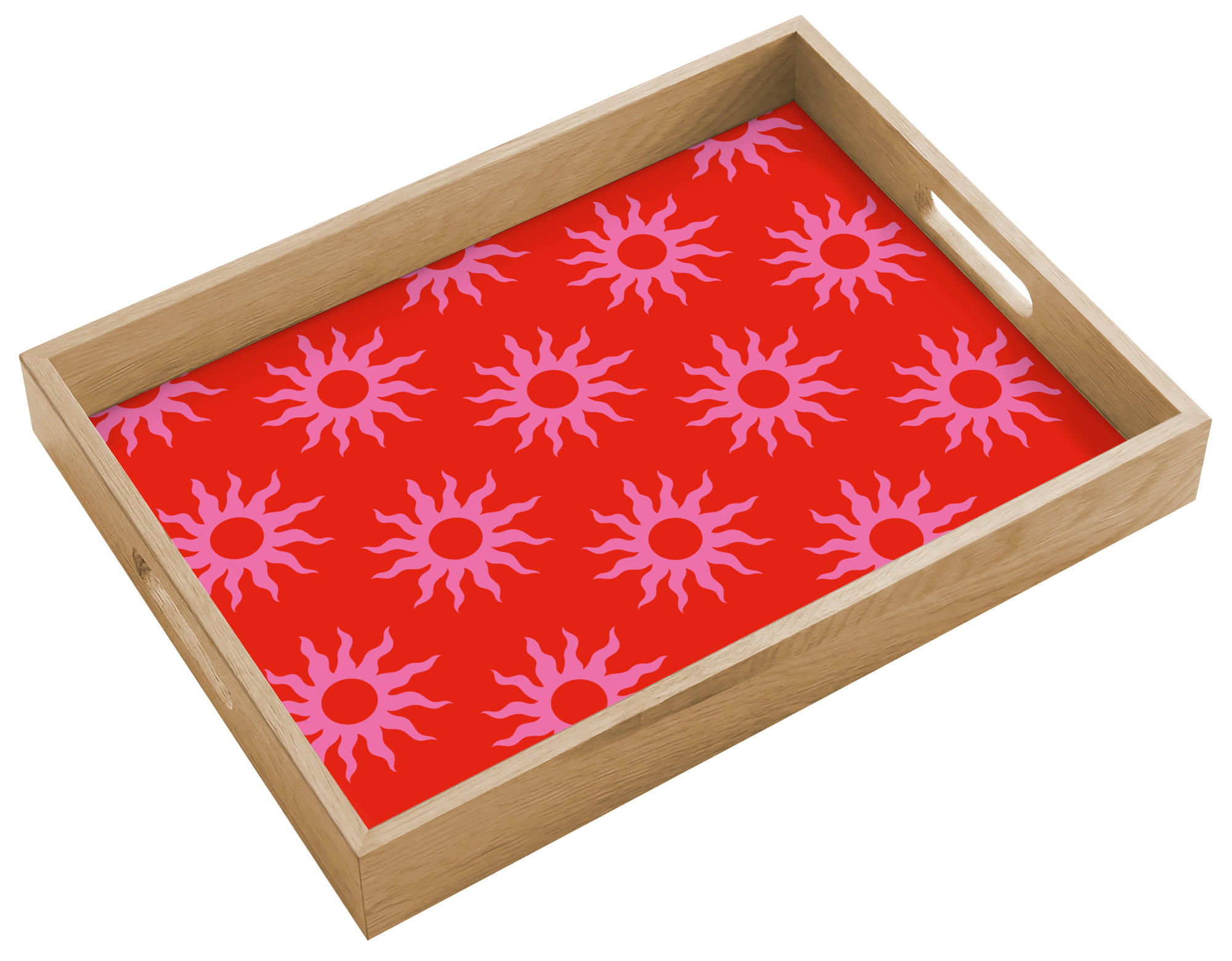 OnlyWow SERVÍROVACÍ PODNOS Slunce - červená - růžová - vzor - léto 40x30 cm