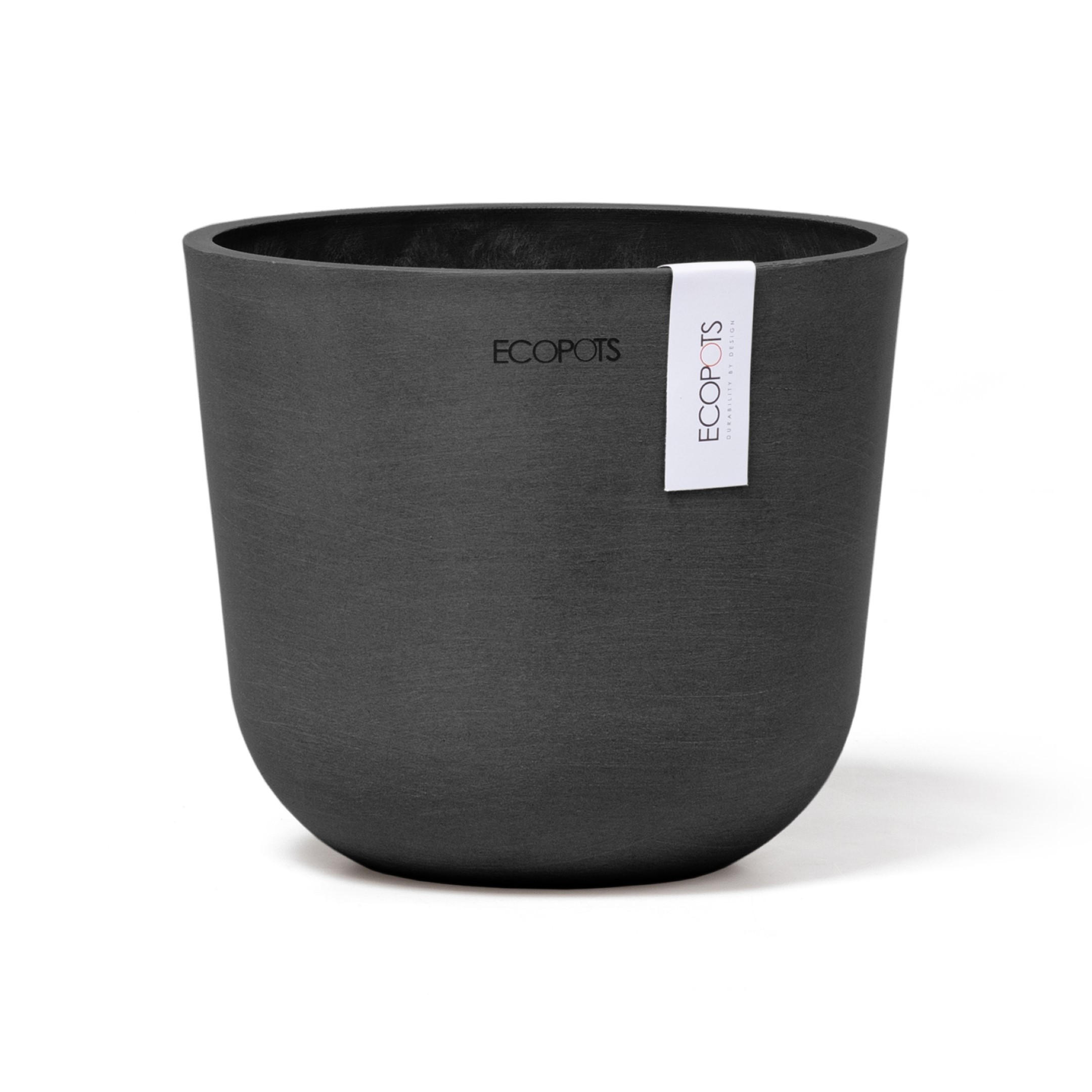 Ecopots Blumentopf Dunkelgrau 13.7 cm
