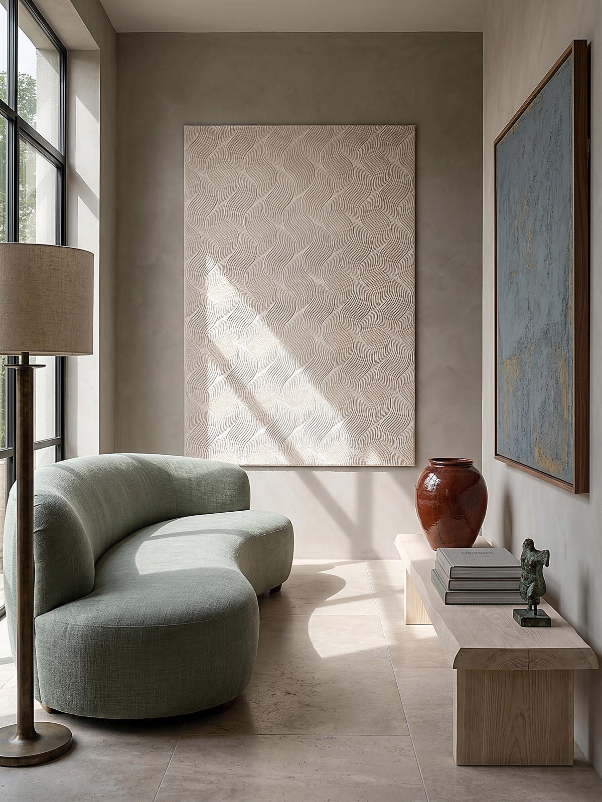 KURZFLORTEPPICH Antirutsch Geometrisch DALAR Polypropylen Creme 140 x 200 cm - Beige, Textil (140/200cm) - KADIMA DESIGN