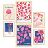 POSTER Set Mit 6 Blumenliebe Größe A3 & A4 Rahmen aus hellem Holz - Beige, Papier (29.7/1cm) - Nacnic