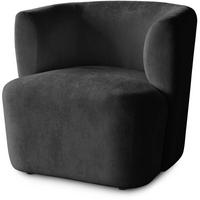 SESSEL Nori schwarz velour - Schwarz, Kunststoff/Textil (75/68/72cm) - Beautysofa